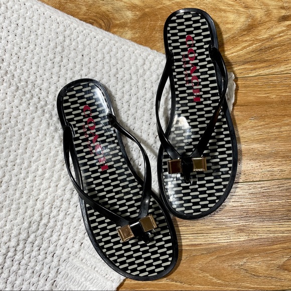 Coach Shoes - Coach SZ 7 Landon Jelly Sandal Flats